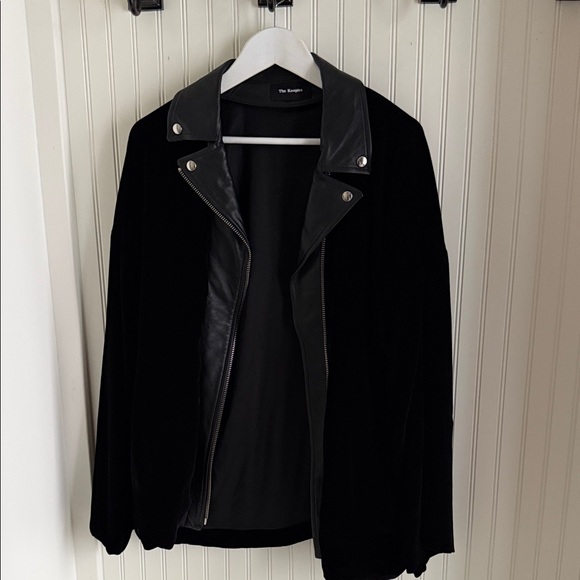 THE KOOPLES Black Biker Collar Kimono Jacket - Picture 4 of 12